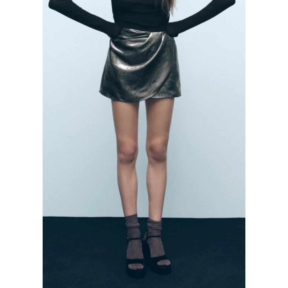 Zara Metallic Skort / Small